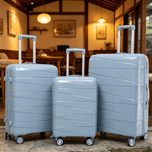 Factory Wholesale High Quality Colorful Fashionable PP Luggage Sets Custom Logo Hard Shell <strong>Lightest</strong> <strong>Suitcase</strong> for Travel - Product Image 1