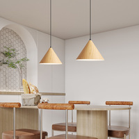 Lustre en fer rétro de style nordique japonais, lampe à suspension conique LED pour chambre à coucher, salle à manger