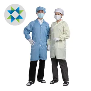 SKPURE OEM antiestático Trabalho Uniforme Vestido Cleanroom Vestuário Anti-estático Cleanroom Suit ESD jaleco branco