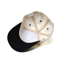 Casquette de baseball bicolore avec logo personnalisé, visière imprimée léopard, chapeau en coton structuré, casquettes ajustables pour hommes et femmes, vente en gros