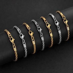 Wholesale Jewelry 3mm 4mm 6mm 18K Gold Plated Stainless Steel Twisted <b>Rope</b> Wedding Gift Necklace Men's <b>Chains</b> - Product Image 4