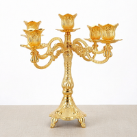 Support de bougie décoratif en aluminium durable fait à la main pour mariage, Noël, Pâques, dîner en famille, décoration de la maison, candélabre