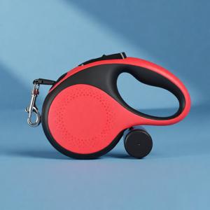 5 Meter Red/Black Solid Personalized Luxury Fashion Retractable <b>Dog</b> Leash Quick Release <b>Poop</b> <b>Bag</b> <b>Holder</b> Modern Durable 30kg <b>Dog</b> - Product Image 1