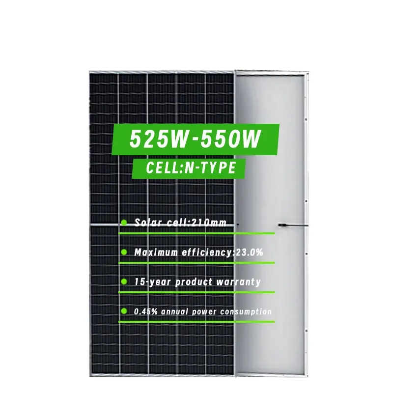 Precio de fábrica Jingsun Célula monocristalina tipo N 530W 540W 545W Paneles solares 550W para sistema de energía solar