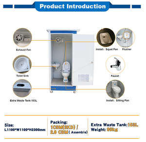 Extérieur Chine Portable VIP Salle de bains Toilette Toilettes mobiles Cabine Camping Préfabriqué Toilette mobile <span class=keywords><strong>Wc</strong></span> Prix unitai - Product Image 5
