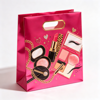 Sacs en papier personnalisés avec poignée creuse, emballage de vente au détail écologique, parfaits pour transporter le maquillage et les cosmétiques