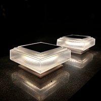 Lámpara Solar para Poste de Jardín, Impermeable IP65, LED, para Patio, Valla, Plástico, 2W, 2700K, Luz Blanca Cálida Suave, Recargable
