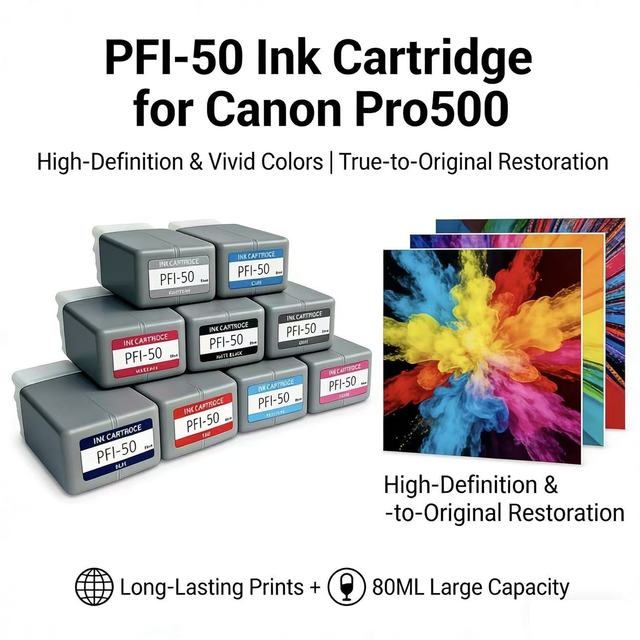 80ml PFI-50 Ink Cartridges for Canon PRO-500 Printers