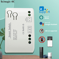 F0704 Ewelink Contrôleur de porte de garage WiFi intelligent-Module de NO-USB relais 1CH 85-250V avec voix Alexa et télécommande 433MHz