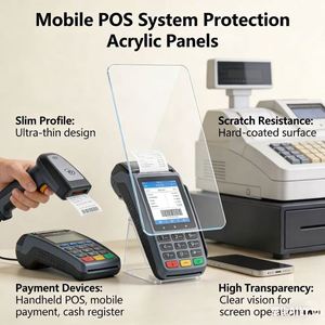 Panel Acrílico Delgado con Alta Resistencia a los Arañazos, Panel Protector Resistente para Dispositivos de Sistemas POS Móviles - Product Image 3