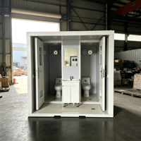 Toilettes portables de luxe haut de gamme, structure en acier, toilettes chimiques, conteneurs sanitaires, maisons préfabriquées