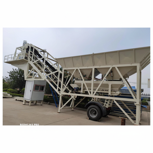 Machine de malaxage de béton pour chantier de construction, à double arbre horizontal, avec moteur électrique/diesel et taille personnalisée - Product Image 1