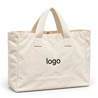 Tas Belanja Kanvas Custom Logo Grosir dengan Pegangan Panjang untuk Butik Kontemporer, Merchandise Ulang Tahun Toko yang Sedang Berkembang