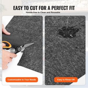 Waterproof Heavy Duty Garage <b>Floor</b> Mat 8'10\"x22\" Non-slip TPE Anti-Leak Backing Easy <b>Clean</b> Cuttable for Containing Water Cars - Product Image 6