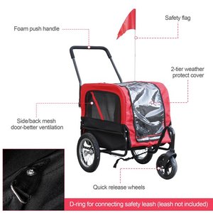 Various High Quality Medium Waterproof Travel <strong>Dog</strong> Pet <strong>Trailer</strong> Bicycle <strong>Trailer</strong> Pet <strong>Car</strong>