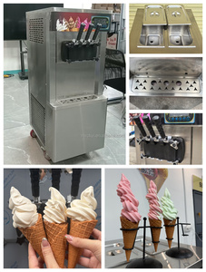 Mvckyi 3-Geschmacks-Softeismaschine mit Luftpumpe, Sundae-Kombi, Softeisbereiter, kommerzieller Frozen-Yogurt-Gefrierschrank - Product Image 5