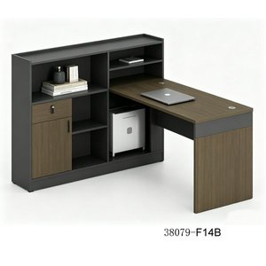 Escritorio Ejecutivo Moderno de Madera con Gabinete de Almacenamiento 38079-BK16, Muebles de Oficina Independientes - Product Image 4