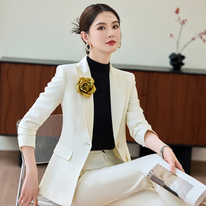 Women's Suit Set Formal Full Sleeve Anti-Wrinkle <b>Work</b> Commuting Wear - Product Image 2