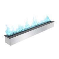 Cheminée Électrique à Vapeur d'Eau 3D Décorative Effet Néon, Longue Flamme, Contrôle à Distance et par Application
