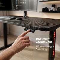 Bureau debout extensible en acier inoxydable AOR, design moderne pour le bureau et le gaming, plateau de qualité E0, facilement transportable, commande directe usine, protection contre la surchauffe