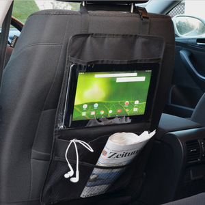 Car <b>Seat</b> Back <b>Storage</b> Pouch Oxford Cloth 52x29cm Universal For Tablet And Accessories - Product Image 1