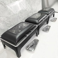 Plat de service en acier inoxydable 9L pour buffet, chauffe-plats pour la restauration et les chefs, fabriqué en Chine