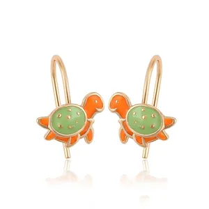 S00041007 Xuping 2021 Fashionable 18k Gold Plated Tortoise Animals Clip-on Earrings Women Jewelry