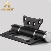 Charnière de porte invisible à fermeture amortie, amortisseur hydraulique, charnière de porte à ressort en alliage d'aluminium à fermeture automatique