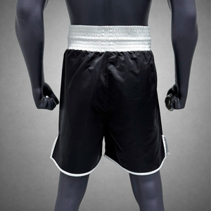Pantalones Cortos de Boxeo Lisos con Cintura Elástica, Tela Ligera de Secado Rápido, Perfectos para Competencia de Artes Marciales - Product Image 2