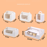 Portable petite boîte à gâteau personnalisée matériaux recyclés coloré cadeau pâtisserie papier emballage avec Biscuit bonbons Carton pour petits cadeaux