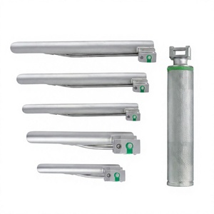 Ensemble de laryngoscopes à fibres optiques Miller, qualité allemande, acier inoxydable, instruments d'anesthésie manuels, 5 pièces, ORL SATINSKY CE - Product Image 1