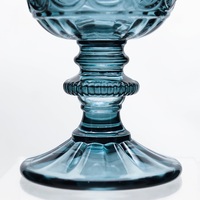 Verres à vin en verre écologiques faits à la main de style rétro moderne, capacité de 280 ml, pour les mariages et les fêtes, design personnalisé bleu vert