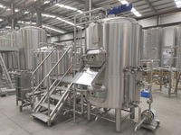 Équipement de brassage de bière pour brasserie 5BBL 600 litres, système combiné 3 cuves chauffées à la vapeur avec fermentateur conique en acier inoxydable