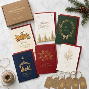 <span class=keywords><strong>Carte</strong></span> de vœux pliée <span class=keywords><strong>personnalisée</strong></span> de luxe avec impression <span class=keywords><strong>personnalisée</strong></span>, estampage à chaud, cartes de vœux du Nouvel An, cartes cadeaux en papier personnalisées pour les fêtes - Product Image 5