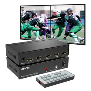 Controlador de pared de video HDMI 2x2 4K 30Hz, 4 puertos Multiviewer Empalmador de pared de video HDMI 1 en 4 controlador de pared de video