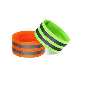 Logo personalizzato stampato personalizzato fasce regolabili riflettenti nastro elastico che corre bracciale fascia da polso - Product Image 1