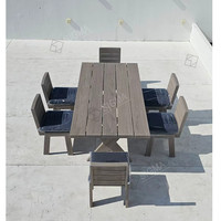 Ensemble de salle à manger moderne avec table et chaises en bois, mobilier de jardin de luxe Sigma Furniture 2026