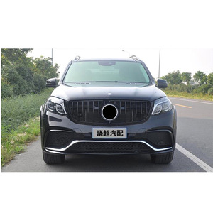 <b>Modified</b> Air Intake Grille For Mercedes-Benz GLS166GT 2015-2018 Black And Silver ABS <b>Plastic</b> Bumper Fitment - Product Image 3