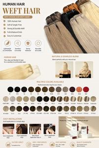 Extensiones de Cabello KSWIGS Directas de Fábrica, Cabello Humano 100% Remy de Color Mixto, Extensiones de Cabello Natural Suave para Uso en Salones y Compradores Mayoristas de Cabello - Product Image 2