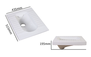 Chảo Ngồi Xổm Bằng Gốm Rửa Di Động Hiện Đại Chảo Ngồi Xổm Gắn Sàn Nhà Vệ Sinh <span class=keywords><strong>WC</strong></span> S-trap - Product Image 5