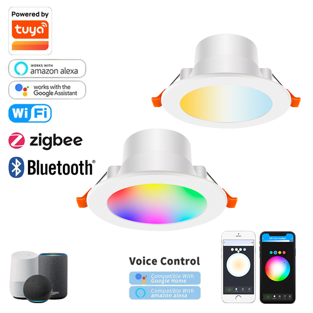 Wholesale Price Commercial Household Ceiling Recessed Lighting Rgb Led Down Lights Led Smart Downlights