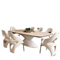 Table à manger extensible multifonctionnelle avec pieds en métal pour une salle à manger gain de place, design transformable
