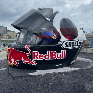 Kiosque à café en forme de casque géant en fibre de verre personnalisé, chariot à hot-dogs, camion à frites, remorque alimentaire mobile pour les marchés - Product Image 3