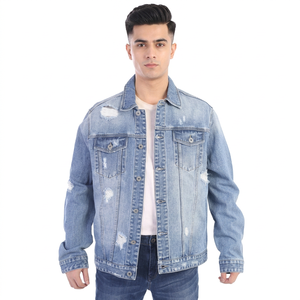 Loose Fit <b>Long</b> Sleeve Denim <b>Jacket</b> Flap Pockets Button Decoration Vintage-Casual Style Washed Technics Autumn <b>jacket</b> for <b>men</b> - Product Image 1