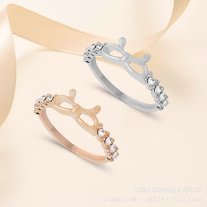 Anillo de Moda con Lazo para Mujer, Aleación con Circonita Cúbica, Joyería de Regalo 2024 - Product Image 3