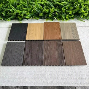 Planche de terrasse composite moderne imperméable à l'eau, à emboîtement, à grain de bois, creuse, pour l'extérieur, pour jardin, patio, terrasse - Product Image 1