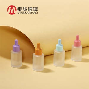 Bán Hot 1Oz Vàng Cam Tím Xanh Xanh Lá Cây Màu Hồng Glass <span class=keywords><strong>Dropper</strong></span> Chai Thủy Tinh Rõ Ràng Chai Huyết Thanh Tùy Chỉnh - Product Image 1
