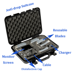Laryngoscope réutilisable à six lames prix usine Photo record fonction LCD Laryngoscope vidéo portable - Product Image 4