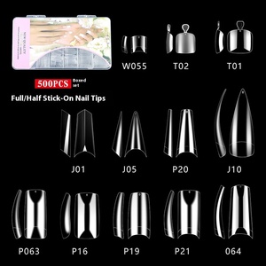 Siêu mỏng trong suốt mờ móng tay lời khuyên liền mạch đầy đủ một nửa Bìa pháp dài ngón tay ngắn móng chân mặc không có Nộp đơn yêu cầu - Product Image 4