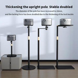 Support de projecteur mural dissimulé Siying PB11 noir, hauteur réglable, plateau de 25x25 cm, ceinture de levage, plateau de chevet, utilisation domestique - Product Image 2